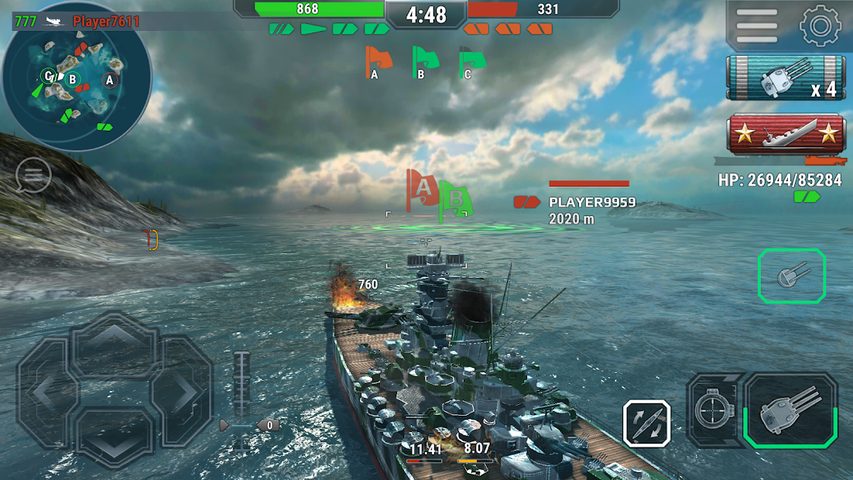Screenshot 1: Warships Universe Naval Battle