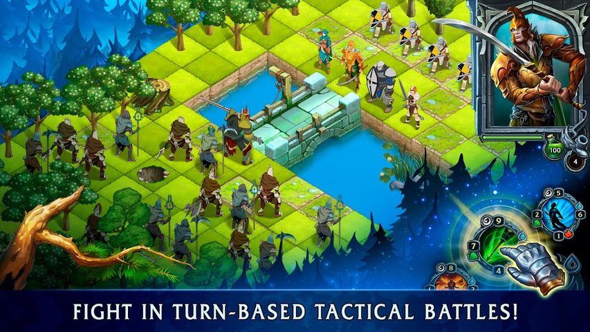 Screenshot 1: Heroes of War Magic－Turn Based RPG & Strategy game