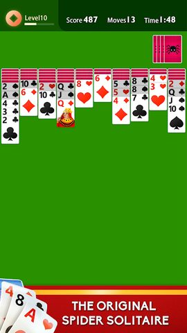 Screenshot 1: Spider Solitaire Plus