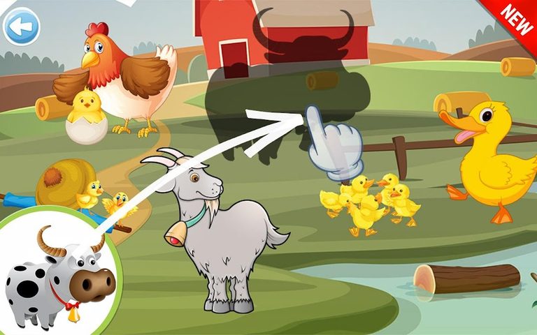 Screenshot 2: Animals Puzzle for Kids 🦁🐰🐬🐮🐶🐵