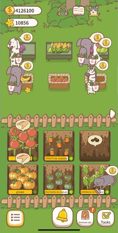Screenshot 2: Cat Restaurant 2 - farm sowing coffee cooking game