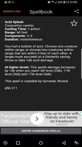 Screenshot 3: 5E Spellbook