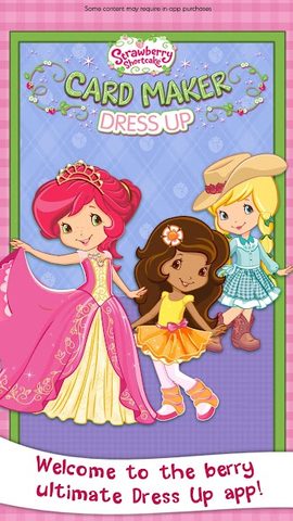 Screenshot 1: Strawberry Shortcake Card Maker Dress Up