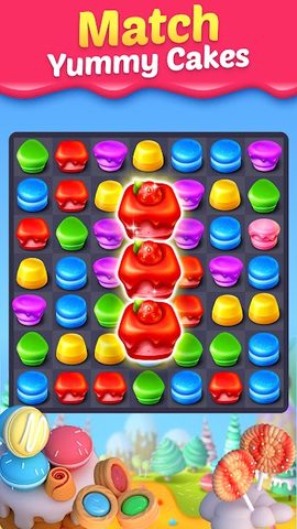 Screenshot 1: Cake Smash Mania - Match 3
