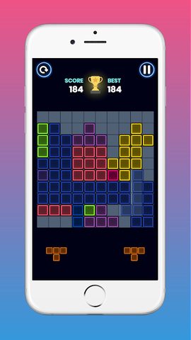 Screenshot 2: Tetra! Glow Block Puzzle