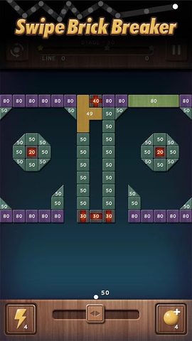 Screenshot 1: Swipe Brick Breaker: The Blast