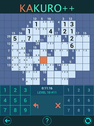 Screenshot 8: Kakuro Plus. Cross-Sums.