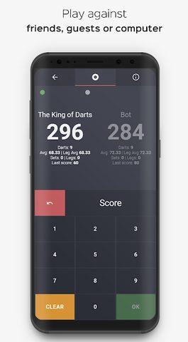 Screenshot 1: King of Darts scoreboard app