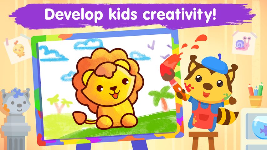 Screenshot 1: Coloring games for kids age 2