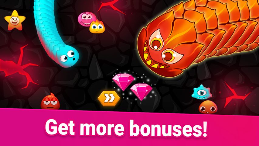 Screenshot 1: Worm Hunt - Snake game iO zone