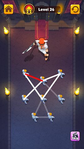 Screenshot 1: Hero One Line - Merge Puzzle