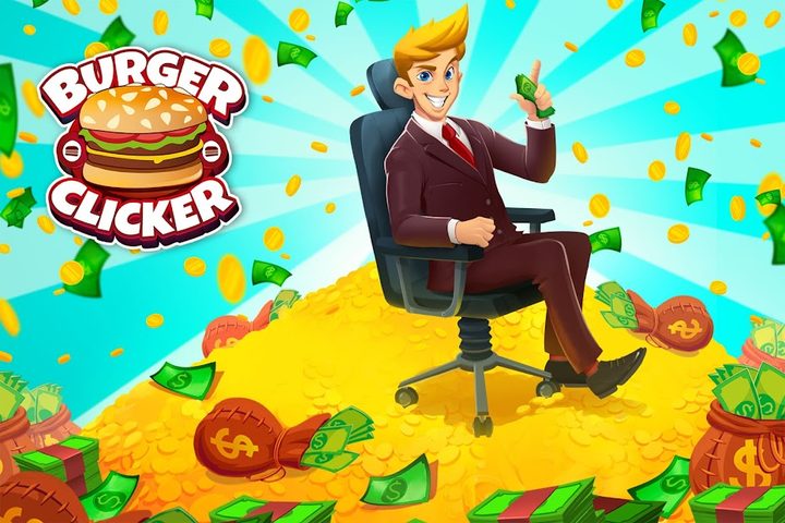 Screenshot 1: Burger Clicker - Idle Money Billionaire Business