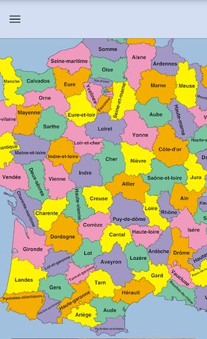 Screenshot 1: France Departments Map Puzzle