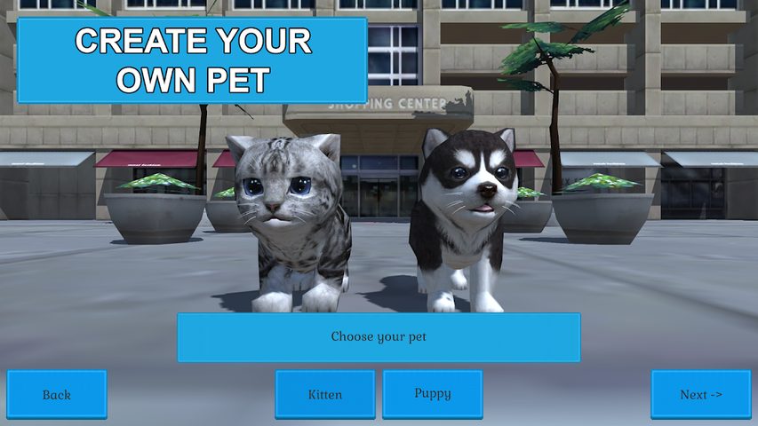 Screenshot 1: Cute Pocket Cat And Puppy 3D
