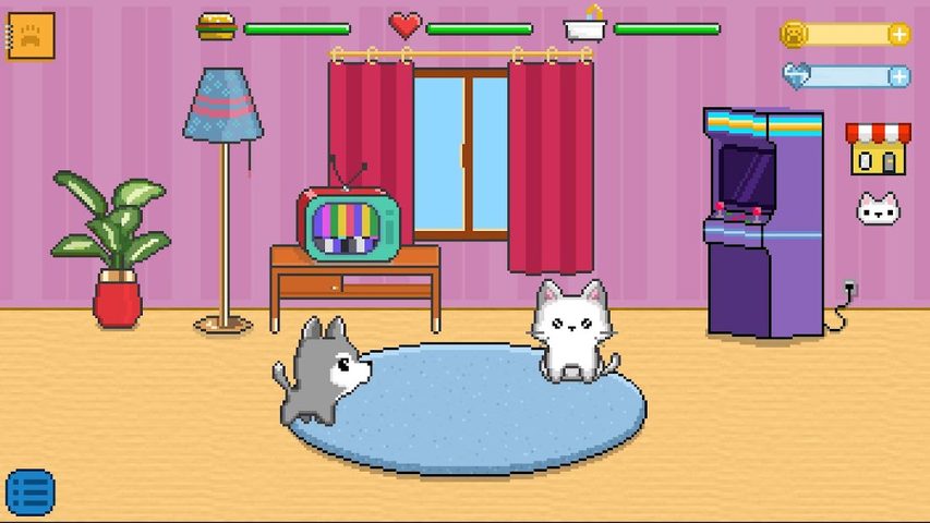 Screenshot 1: Fluffy Pixels - Virtual Pet