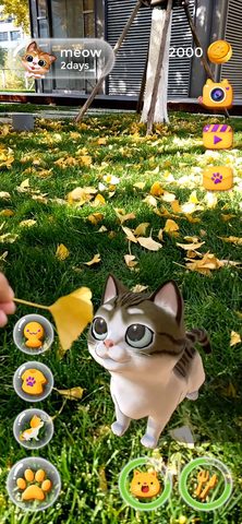 Screenshot 1: Meow! - AR Cat & Your Mini Pet 4+