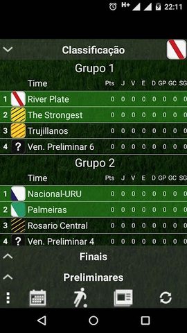 Screenshot 1: Tabla Liga Argentina