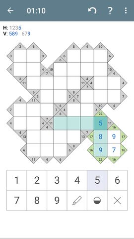 Screenshot 1: Kakuro (Cross Sums) - Classic