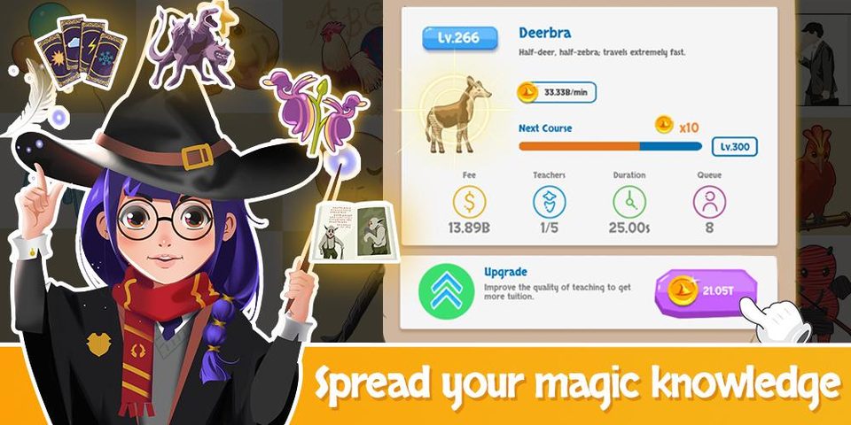 Screenshot 1: Idle Wizard School