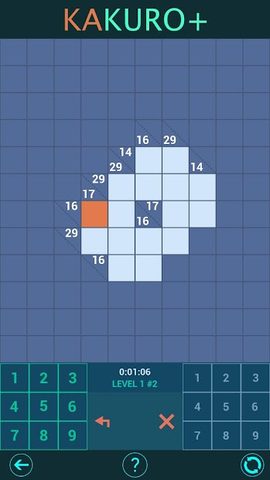 Screenshot 4: Kakuro Plus. Cross-Sums.