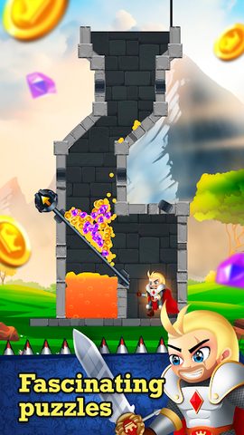 Screenshot 1: Rescue Knight - Hero Cut Puzzl