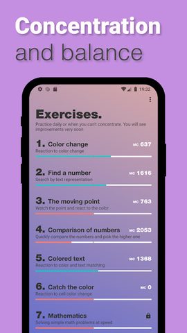 Screenshot 1: Reflex: Reaction training, concentration & memory