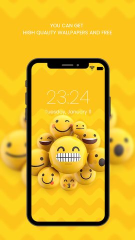 Screenshot 1: Cute Emoji Wallpaper HD