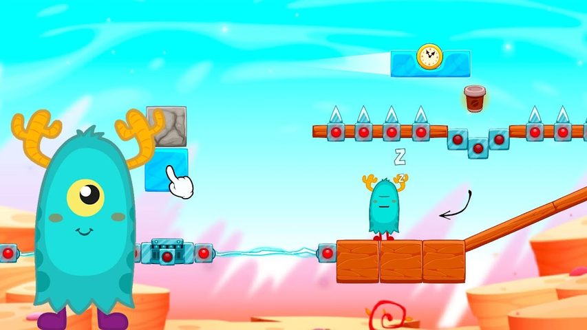 Screenshot 4: Alarmy & Monsters: physics puzzle game