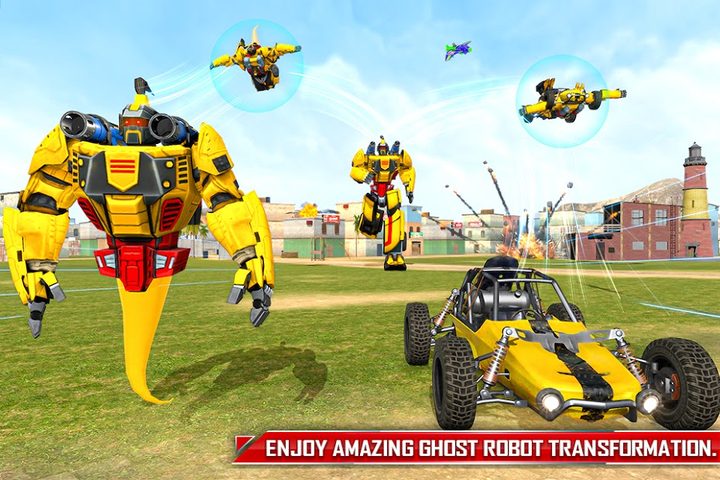 Screenshot 5: Flying Ghost Robot Car Game