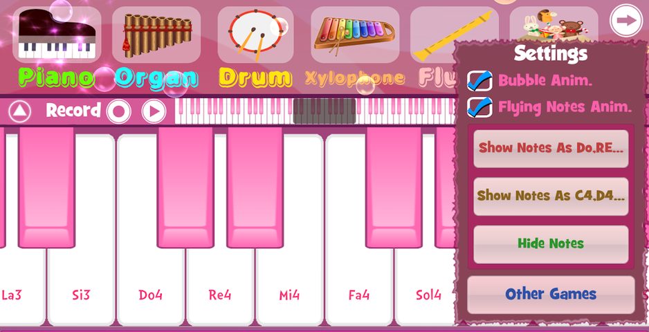 Screenshot 3: Pink Piano