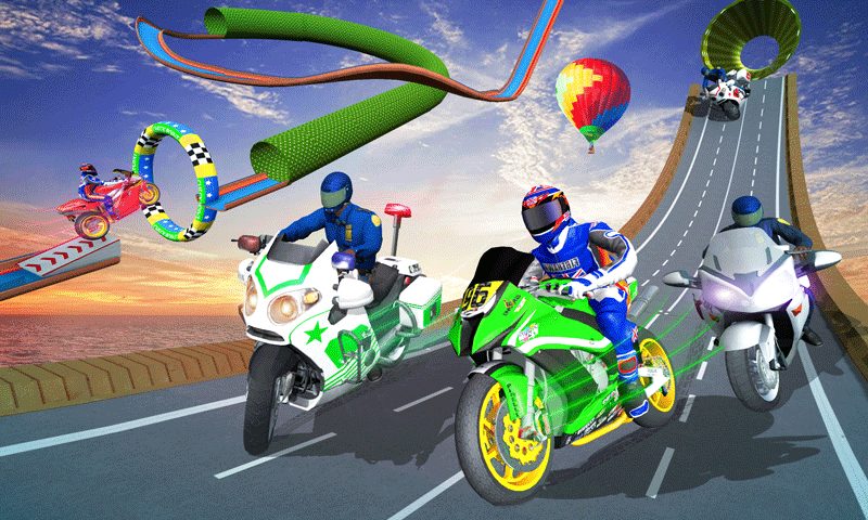Screenshot 6: Police bike Stunt Bike Racing