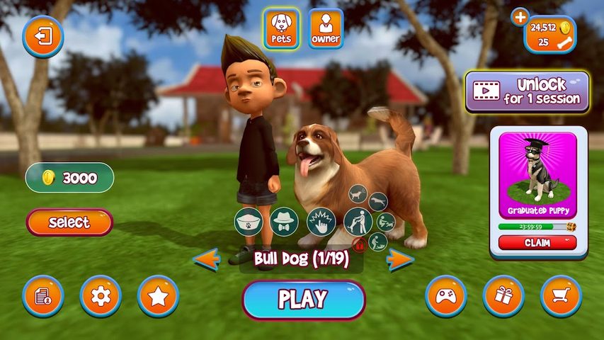Screenshot 3: Virtual Puppy Simulator - Pet Dog Family Adventure