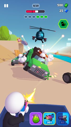 Screenshot 1: Rage Road - Car Shooting Game