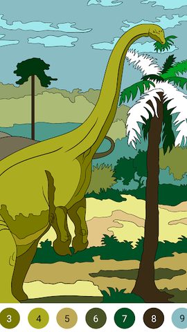 Screenshot 2: Dinosaur Coloring Book – Encyclopedia for Kids
