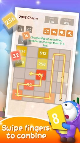 Screenshot 2: 2048 Charm: Classic Number Puzzle Game