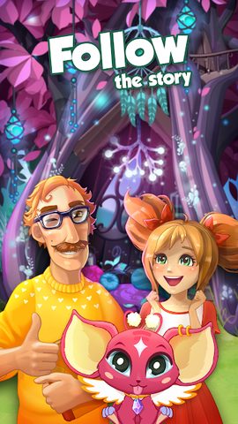 Screenshot 7: Bloomberry match-3 story. Merge fruits & decorate!