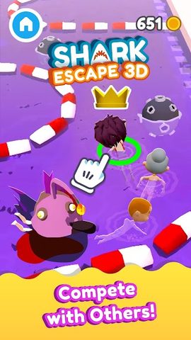 Screenshot 1: Shark Escape 3D - Swim Fast!