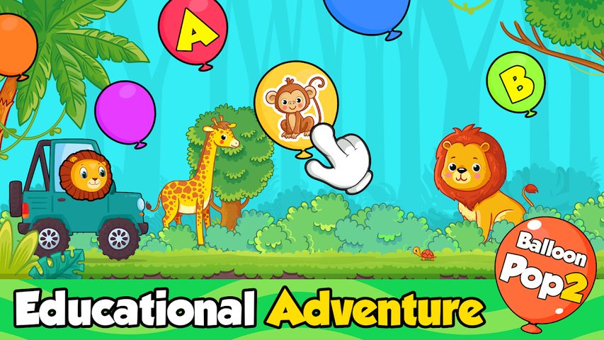 Screenshot 1: Balloon Pop Kids Learning Game