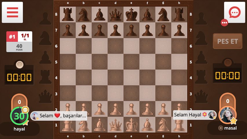Screenshot 1: Satranç Online