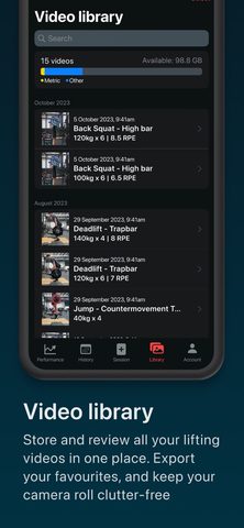 Screenshot 5: Metric VBT 4+