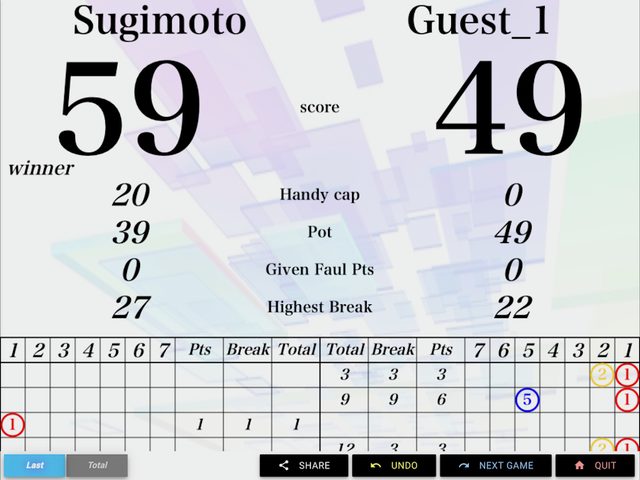 Screenshot 10: neon cue sports score board