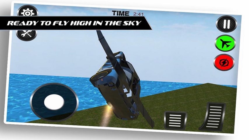 Screenshot 1: Friving Car Flying Game 2017 4+