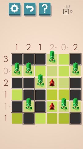 Screenshot 1: Tents and Trees Puzzles
