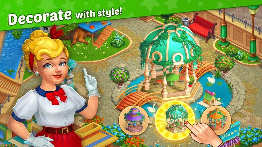 Screenshot 1: Matchland - Build your Theme Park