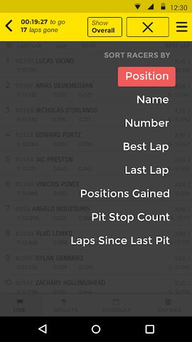 Screenshot 5: RaceHero Live Timing & Results