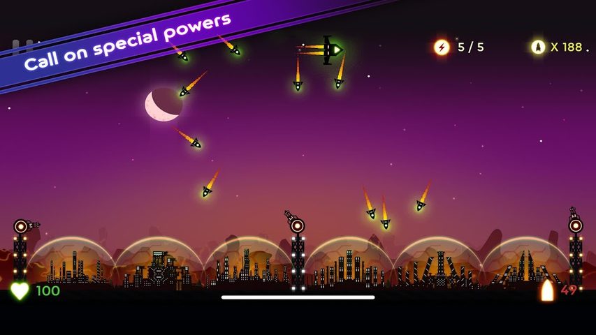 Screenshot 4: Missile Command
