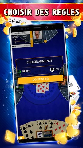 Screenshot 3: Coinche Offline - Single Player Card Game