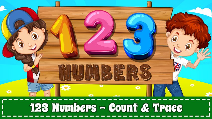 Screenshot 1: Learn Numbers 123 Kids Free Game - Count & Tracing