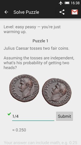Screenshot 8: Probability Math Puzzles