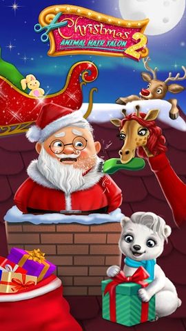 Screenshot 1: Christmas Animal Hair Salon 2